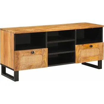 Televizní stolek vidaXL Televizní skříň Hnědá 100 x 33 x 46 cm Masivní mangové dřevo [4018062]