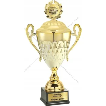 Zlatý kovový pohár s víkem 60 cm + GRAVÍROVÁNÍ DÁREK