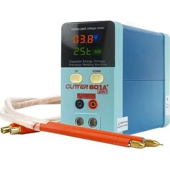 Svářečka Bodová svářečka baterií GLITTER 801A+ s voltmetrem