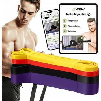 DLOUHÉ ODPOROVÉ GUMY NA CVIČENÍ POPRUHY SADA 4 KS