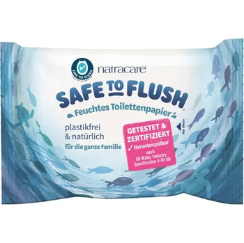 Toaletní papír Natracare Safe to Flush vlhčené ubrousky 30 ks