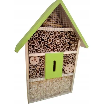 Obraz BUDKA LĘGOWA HOTEL PRO HMYZ MOTÝLY ZELENÝ DŘEVĚNÝ VELKÝ PŘÍRODNÍ XXL J
