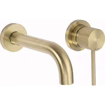 Vodovodní baterie Podomítková vanová baterie Rea Lungo Stripe Brush Gold