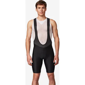 Cyklistické oblečení VAN RYSEL Pánské elastické cyklistické kraťasy se šlemi RC100 černé L ČERNÁ