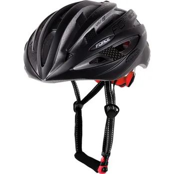 Cyklistická přilba Force ROAD černá cyklistická přilba POUZE černá mat/lesk S - M (VÝPRODEJ) + DÁREK