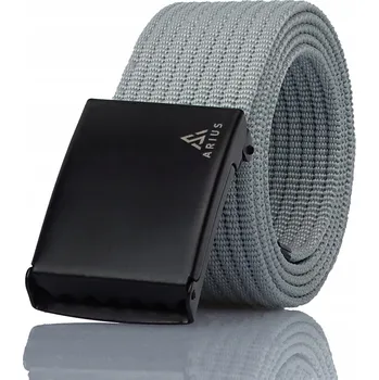 Opasek Pánský šedý pásek 95 cm ke kraťasům, šortkám nebo džínám