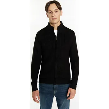Pánský svetr Pánský propínací svetr Mo - černý, S