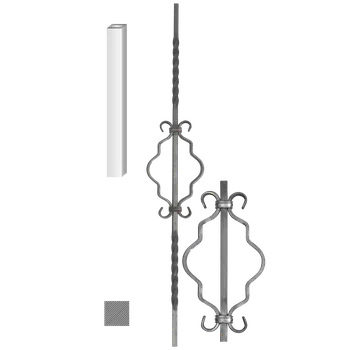 Kovaná výplň zábradlí H 900 x L 150 mm, 12 x 12 mm