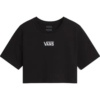 dámské tričko VANS Flying V Crew Crop II Black - XXL