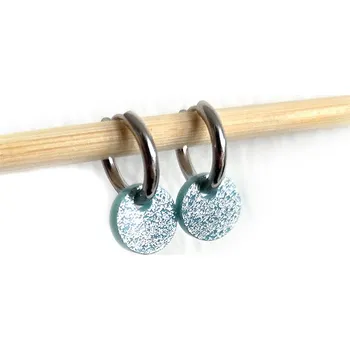 Náušnice SWITCH IT Mint Frost mini Kroužek: klasik stříbrný (12 mm) variabilní náušnice