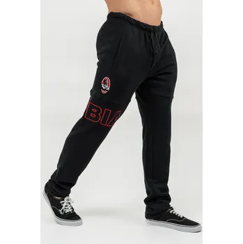 NEBBIA Volné tepláky s kapsami COMMITMENT černá XXL