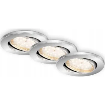 3x KULATÉ STROPNÍ SVÍTIDLO - BÍLÉ - LED 5W 400lm - GU10 - PRO STMÍVÁNÍ