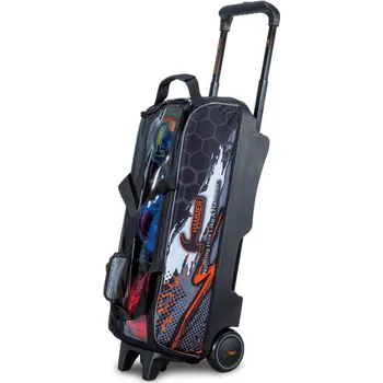 Bowling TAŠKA NA 3 KOULE NA KOLEČKÁCH HAMMER HYBRID ČERNÁ/ORANŽOVÁ