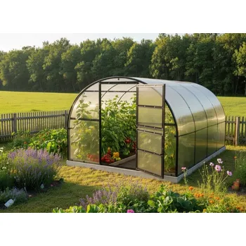 Skleník skleník LANITPLAST KYKLOP2 3x6 m PC 6 mm černý LG4379