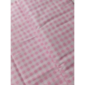 Bavlněná látka / plátno kostička růžová