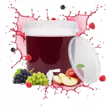 Dóza na potraviny Kvasná nádoba s víkem Bimberek 1-33 l červená (červený)