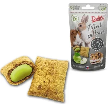 Krmivo pro hlodavce DAFIKO Plněné polštářky pro hlodavce jablko 40g