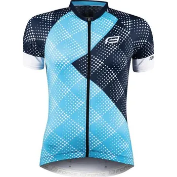 cyklistický dres Force VISION modrý dámský cyklodres - kr. rukáv POUZE modrý S (VÝPRODEJ)