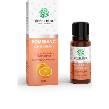 Vonný olej Topvet Pomeranč - 100% silice 10ml působí proti depresím, nervozitě a nespavosti