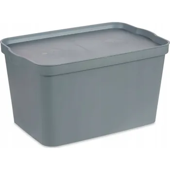Úložný box UZAVÍRATELNÁ NÁDOBA S VÍKEM ŠEDÁ COMPACT 24 L 45 X 24,5 X 29,3 CM
