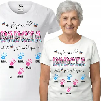 Dámské tričko TRIČKO BLŮZA T-SHIRT KE DNI BABIČKY NEJLEPŠÍ BABIČKA JE ZADÁNA JMÉNO