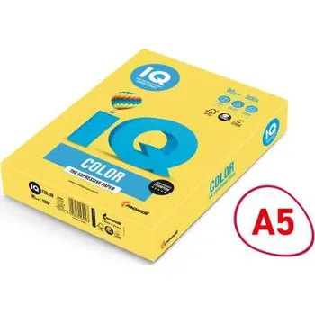 Barevný papír Barevný papír IQ Color A5 - CY39, kanárkově žlutý, 80 g/m2, 500 listů