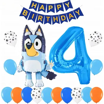 Balónek SADA BALÓNKŮ BLUEY BINGO BALÓN ČÍSLICE 3 ROKY BALÓNKY K TŘETÍM NAROZENINÁM