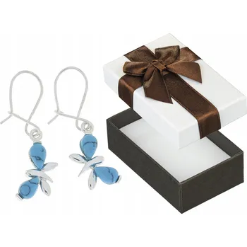 Náušnice Drobné vážky s tyrkysem stříbrné Náušnice na patentku Malá vážka Stříbro 925