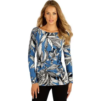 Dámské tričko Dámské elastické triko LITEX květinový vzor XL