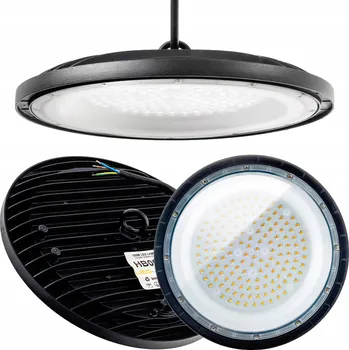 Závěsné svítidlo LEDTechnics černé industriální 100 W 15000 lm IP65