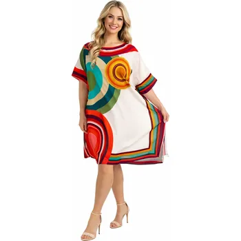 Dámské šaty Šaty, BOHO, kaftan s hedvábnou úpravou, boho šaty 274