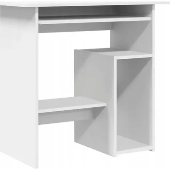 Psací stůl Psací stůl s poličkou na počítač a klávesnici, bílý, 80x45x74 cm