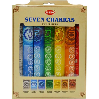 Čajovna HEM Vonné tyčinky 7 Chakras Dárková sada, 7 x 20 ks