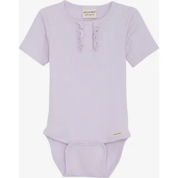 Kojenecký body Minymo - Žebrované body s krátkým rukávem - Lila Varianta:: 68
