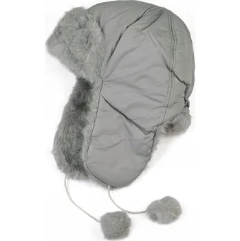 Čepice Zimní čepice Szaleo s klapkami na uši, šedá, univerzální velikost