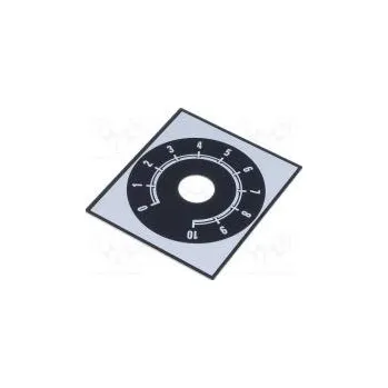 Stupnice Rozsah 0 ÷ 10 48x42mm Øotv 10mm Mat hliník