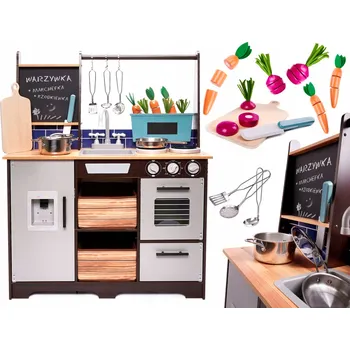 Dětská kuchyňka Hračka Ikonka Loft Dřevěná kuchyňka MDF s příslušenstvím XXL 96 cm