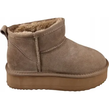 Dámská zimní obuv Dámské nazouvací sněhule VINCEZA 97962 béžové kožené vel. 36