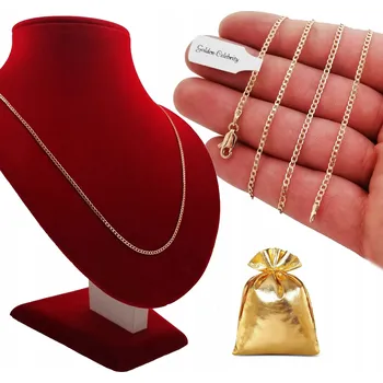 Řetízek Dámský zlatý ŘETÍZEK s rakem 70 cm 2 mm, jemný, dlouhý, pevný, OCEL