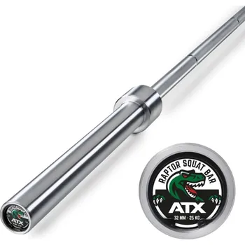 Tyč činky Olympijská osa ATX LINE RAPTOR SQUAT BAR extrémně dlouhá 2400/50 mm