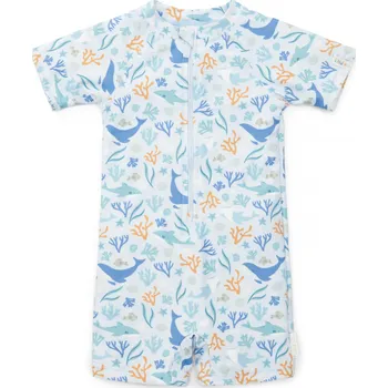 Kojenecké plavky Little Dutch Plavky krátký rukáv Ocean Dreams Blue Velikost: 86/92