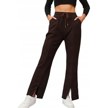 Dámské kalhoty OVN2425 Hnědé dámské kalhoty látkové S/M - 37