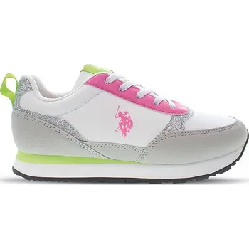 Dívčí tenisky Boty U.S. Polo Assn. Grau/ Weiß/ Pink 3958501 35