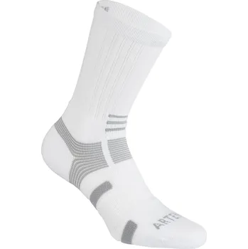 Pánské ponožky ARTENGO Vysoké tenisové ponožky RS560 šedo-bílé 3 páry 43/46 BÍLÁ