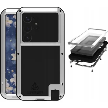 Pouzdro na mobilní telefon Zadní Kryt LOVE MEI pro Samsung Galaxy S25 Ultra stříbrný