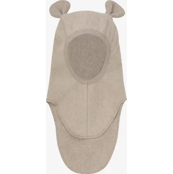 Kojenecká čepice HUTTELiHUT - Jarní kukla z bavlněného fleesu - Medvídek - Savannah Melange VARIANTY: 0-12M