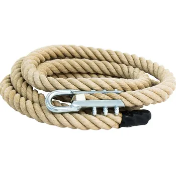 Příslušenství pro posilovací stroj a lavici Konopné lano na šplh 4 metry s očkem
