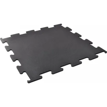 Sportovní podlaha do fitness, tl. 15 mm, puzzle 100 x 100 cm, černá