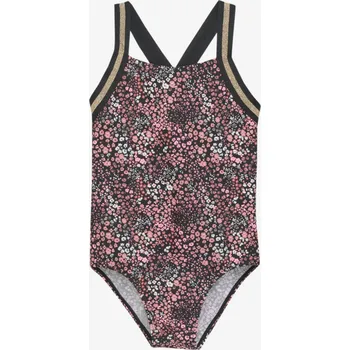 Dívčí plavky Color Kids - Dívčí jednodílné plavky s gumičkovými ramínky - Black Varianta:: 92