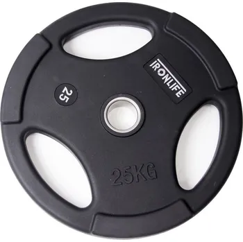 Olympijský pogumovaný kotouč IRONLIFE Deluxe 25 kg
